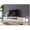 Image de Dmora Meuble TV de salon Made in Italy Meuble TV avec 3 portes et étagères cm 200x40h37 couleur blanc brillant