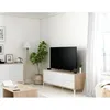 Image de Meuble TV de salon - DMORA - Chêne et blanc - 2 portes - 2 tiroirs