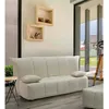 Image de Dmora - Canapé-lit 3 places Allegra 165x90h85 cm Beige Bois Panneau effet bois et Polyester