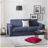 Image de Talamo italia canapé-lit elisabetta 3 places, canapé de salon, fabriqué en italie, ouverture pivotante avec matelas et filet inclus, en tissu rembourré, avec accoudoirs fins, cm: 200x95h90, couleur bleu 8052773593601