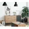 Image de Buffet Concord 154x41h75 cm Chêne Noeuds Anthracite