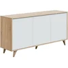 Image de Buffet Effet Bois Beige, Blanc 187x41 Cm