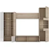 Image de Meuble Tv Effet Bois Beige, Blanc 126x42 Cm