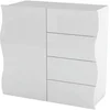 Image de Buffet Effet Bois Blanc Brillant 90x40 Cm