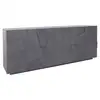 Image de Buffet zeus, buffet de cuisine avec 4 portes et 3 tiroirs, buffet de salon, 100% made in italy, 224x44h86 cm, ardoise Zeus