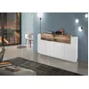 Image de Buffet Discordia 200 x 45 x h 85 5 cm blanc brillant érable