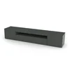 Image de Meuble Tv Effet Bois Anthracite Brillant 200x40 Cm