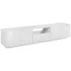 Image de Meuble tv azzurras, buffet bas de salon, base pour meuble tv, 100% made in italy, 220x43h46 cm, blanc brillant Azzurras