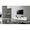 Image de Dmora - Meuble TV Gregorio Buffet bas de salon avec 4 portes base meuble TV 100% Made in Italy 260x43h46 cm Blanc brillant