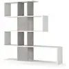 Image de Bibliothèque, Effet Bois, Blanc, Ciment, 145x29h145 Cm