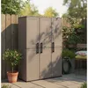 Image de Armoire dextérieur Daltinie - Dmora - En PVC - Gris noir 102x37h163 cm