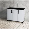 Image de Armoire dextérieur Dbelpann - Dmora - En PVC - Gris clair Noir 102x37h90 cm