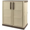 Image de Armoire Extérieure,en Pvc,beige, Marron,70x39h85.5 Cm