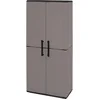 Image de Armoire D'extérieur,en Pvc,gris Noir,68x37h163 Cm