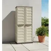 Image de Armoire dextérieur Daldegan - Dmora - En PVC - Beige Marron 70x39h165 cm