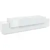 Image de Meuble Tv Effet Bois Blanc Brillant 218x45 Cm