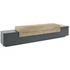 Image de Meuble Tv Effet Bois Anthracite, Beige 240x45 Cm