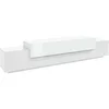 Image de Meuble Tv Effet Bois Blanc Brillant 240x45 Cm