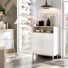 Image de Buffet Altaï 80x40xh102 cm Blanc Chêne