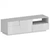 Image de Meuble tv cecia, buffet bas de salon avec 2 portes et 1 tiroir, base meuble tv, 150x44h46 cm, blanc brillant Cecia