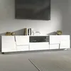 Image de Meuble TV Dcortinovi - Dmora - Mélamine - Blanc 220x51h46 cm
