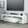 Image de Meuble TV Dcompagno - Dmora - Mélamine - Blanc 160x47h35 cm