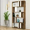 Image de Dmora - Bibliothèque Scapolita 90x20xh180 cm noyer blanc Panneau effet bois