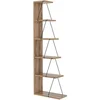Image de Bibliothèque Effet Bois Beige, Noir 50x22 Cm