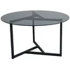 Image de Table Basse,en Metal,taupe, Noir,75x75h42 Cm