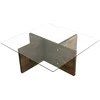 Image de Table Basse,en Verre,noix,90x90h35 Cm