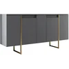 Image de Buffet Effet Bois Beige, Or 160x35 Cm