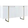 Image de Buffet Effet Bois Or Blanc 160x35 Cm