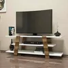 Image de Meuble TV Doukhadd - Dmora - Mélamine - Noyer Blanc 120x34h42 cm