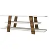 Image de Meuble tv bellagio, buffet de salon, armoire basse pour tv, base murale de rangement, 120x34h42 cm, noyer et blanc Bellagio