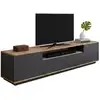 Image de Meuble Tv Effet Bois Beige, Anthracite 180x45 Cm