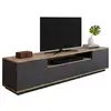 Image de Meuble tv asellina, buffet de salon, armoire basse pour tv, base murale de rangement, 180x45h45 cm, chêne et anthracite Asellina