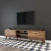 Image de Meuble TV Dbarar - Dmora - Mélamine - Noyer 180x40h48.6 cm