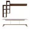 Image de Meuble Tv Effet Bois Blanc, Beige 180x35 Cm