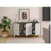 Image de Buffet Annina 1539 x 396 x h72 cm gris clair blanc