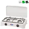 Image de Réchaud à gaz portable 2 brûleurs pour camping 5326gp cf parker - blanc