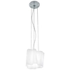 Image de ARTEMIDE lampe à suspension LOGICO (Diffuseur couleur soie brillant - Verre soufflé, aluminium)