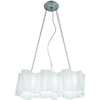 Image de ARTEMIDE lampe à suspension LOGICO 3 IN LINEA (Diffuseur couleur soie brillant - Verre soufflé, aluminium)