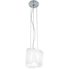 Image de ARTEMIDE lampe à suspension LOGICO MINI (Diffuseur couleur soie brillant - Verre soufflé, aluminium)