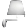 Image de ARTEMIDE lampe murale applique MELAMPO (Diffuseur gris, structure grise, avec interrupteur - technoploymère, satin, Aluminium)