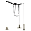 Image de ARTEMIDE lampe à suspension STABLIGHT (diffuseur vert ambre, structure noire - Verre soufflé, aluminium)