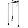 Image de ARTEMIDE lampe à suspension STABLIGHT (diffuseur marron, structure noire - Verre soufflé, aluminium)