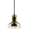 Image de ARTEMIDE lampe à suspension STABLIGHT "A" (diffuseur vert ambre, structure noire - Verre soufflé, aluminium)