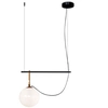 Image de ARTEMIDE lampe à suspension NH S1 22 (Blanc - Verre soufflé, laiton, acier)