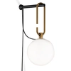 Image de ARTEMIDE lampe murale applique NH WALL (Blanc - Verre soufflé, laiton, acier)