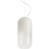 Image de ARTEMIDE lampe à suspension GOPLE (Blanc ombré, structure argentée - Aluminium et verre soufflé)